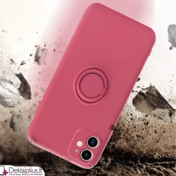 Silikoninis dėklas su žiedu ir kameros apsauga - bordo spalvos (Apple Iphone 11) Silikoninis dėklas su žiedu ir kameros apsauga - bordo spalvos (Apple Iphone 11)
